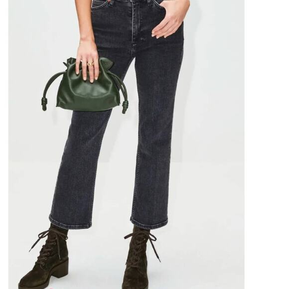 RE/DONE 70's Crop Boot Jeans in Stoned Noir Size 29 NWT - Picture 13 of 13